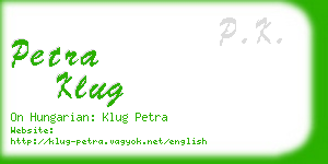 petra klug business card